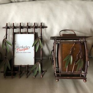 Berkeley Designs picture frame and candle holder EUC like new Both for 1 price